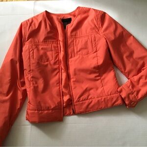 BCBG Vibrant Orange Jacket. 100% polyester has lining Pockets on chest